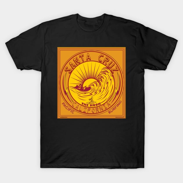 Santa Cruz California Surfing T-Shirt by Larry Butterworth